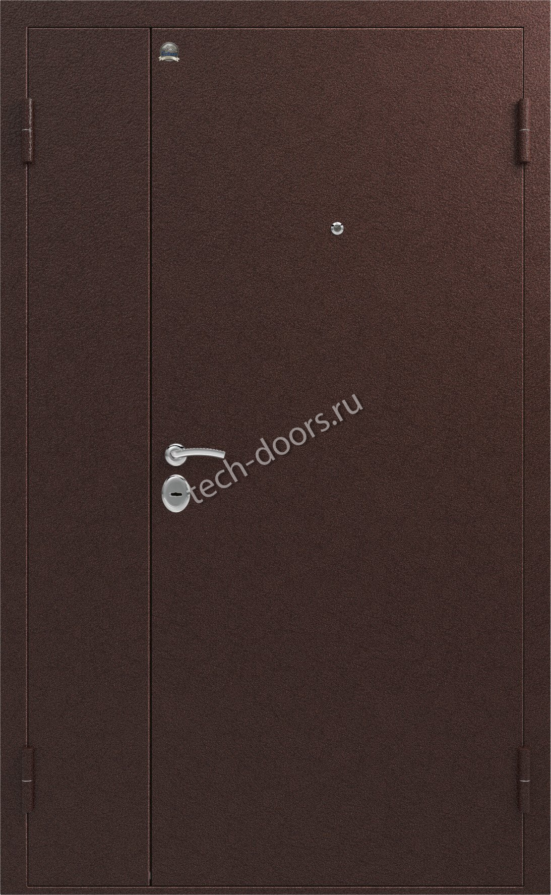 Дверь металлическая дуэт-(ПРОФИDL)2050/1250/L мет/мет антик медь
